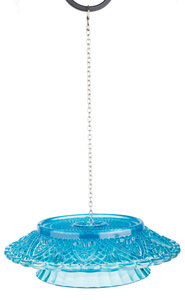 Esschert Design feedingbell ruitjesglas blauw