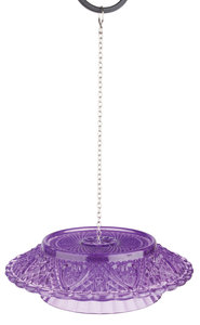 Esschert Design feedingbell ruitjesglas paars